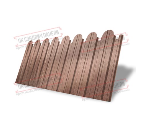 Профнастил фигурный С10 - 0,45 Окрас - Б, Print Elite White Wood.