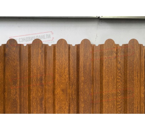 Профнастил фигурный С20 - 0,45 Окрас - А, ПЭ RAL 1014 слоновая кость.