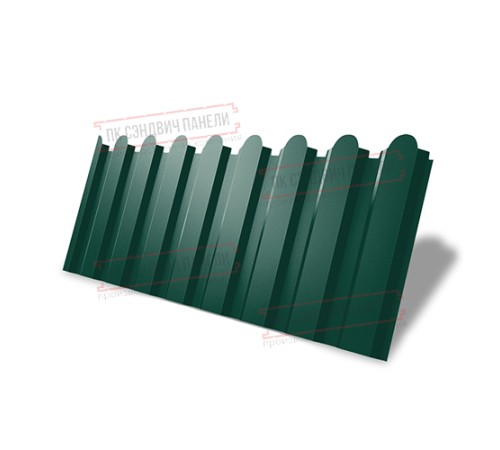 Профнастил фигурный С20 - 0,45 Окрас - А, Drap RAL 6005.