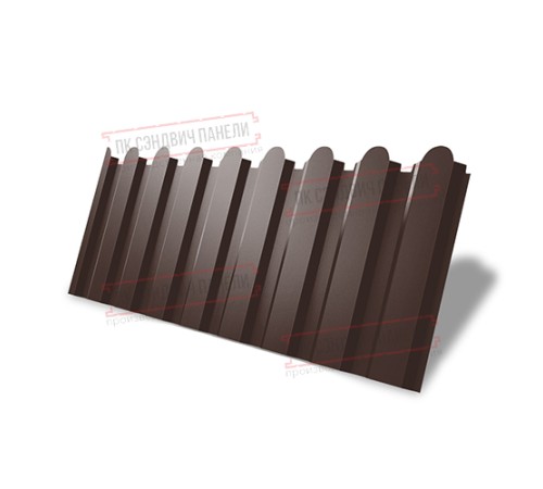 Профнастил фигурный С20 - 0,5 Окрас - А, Drap RAL 8017 шоколад/