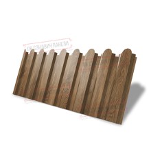 Профнастил фигурный С20 - 0,45 Окрас - Б, Print Elite с пленкой Antique Wood.