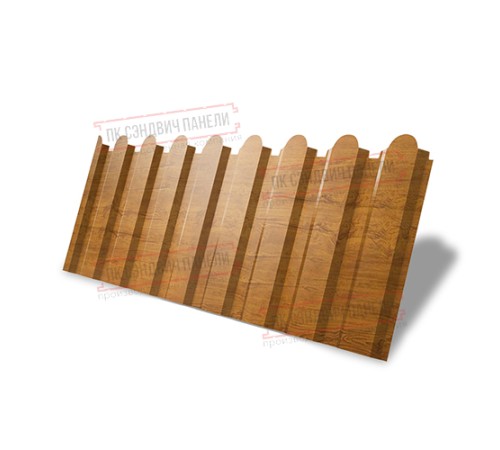 Профнастил фигурный С20 - 0,45 Окрас - А, Print Elite Golden Wood.