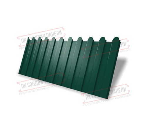 Профнастил фигурный C8 - 0,45 ПЭ-Двусторонний RAL 6005 зеленый мох.
