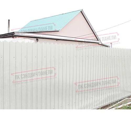 Профнастил фигурный C8 - 0,5 Satin RAL 9003 сигнальный белый.