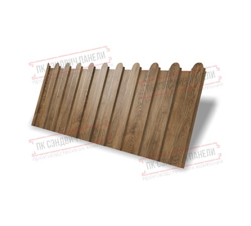 Профнастил фигурный C8 - 0,45 Print Premium Antique Wood.