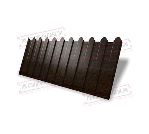 Профнастил фигурный C8 - 0,45 Print Elite Coffee Wood.