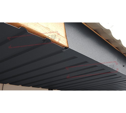 Планка карнизного свеса 200х30х2000 ПЭ-7024-0.45