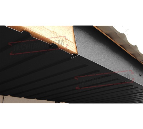 Планка карнизного свеса сложная 185х50х2000 PURMAN-9005-0.5