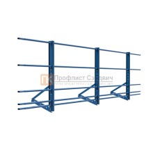 Ограждение кровли с фальц креплением ХК H=900 L=3000мм с 3-я доп.трубами (ТУ)