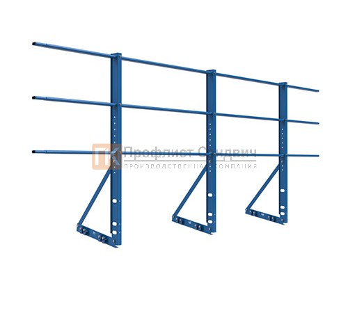 Ограждение кровли ОЦ универс H=1200 L=3000мм с 1-ой доп.трубой(ТУ)