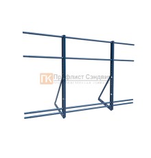 Ограждение кровли на фальц кровлю Эконом H=600мм L=2000мм со снегозадержанием