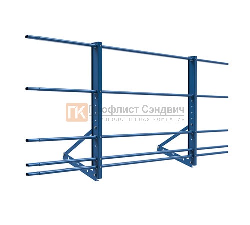 Ограждение кровли ХК универс H=900 L=2000мм с 3-я доп.трубами (ТУ)