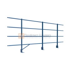 Ограждение кровли парапет угловое H=1200мм L=3000мм (4 Трубы)