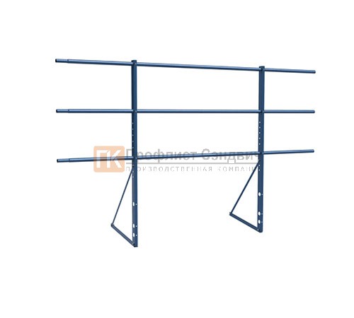 Ограждение кровли оптим универс H=1200мм L=2000мм с 1-й доп. трубой