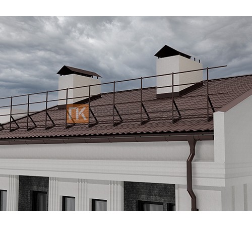 Ограждение кровли на фальц ХК-600 L=2000мм (труба 40х20)