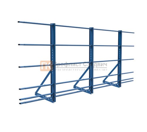 Ограждение кровли с фальц креплением ОЦ H=1200 L=3000мм с 4-я доп.трубами (ТУ)