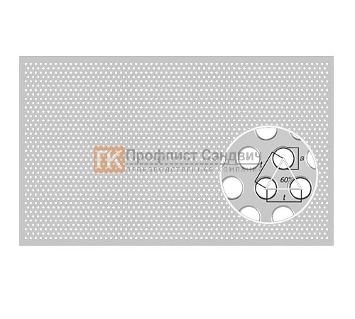 Перфорированный лист ZN(08ПС) Rv 6/15 0,7/1000/2000 ROLLED