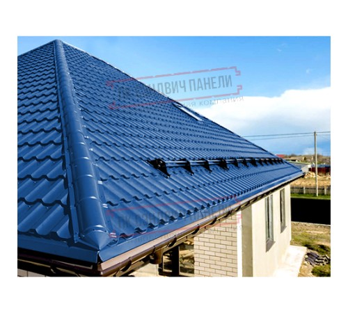 Планка конька круглого R110х2000 ПЭ-5005-0.45