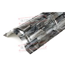 Планка конька круглого R110х2000 ECOSTEEL-БелыйКамень-0.5