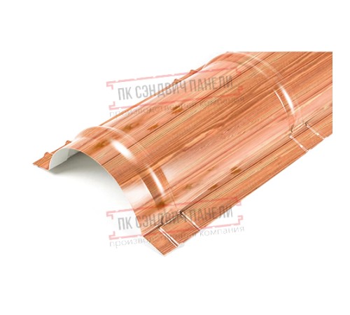 Планка конька круглого R110х2000 ECOSTEEL_T-Кедр-0.5