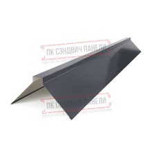 Планка конька плоского простая 115х115х2000 ПЭ-7024-0.45