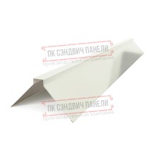 Планка конька плоского простая 115х115х2000 ПЭ-9003-0.45