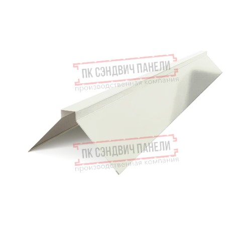 Планка конька плоского 120х120х2000 ПЭ-9010-0.45