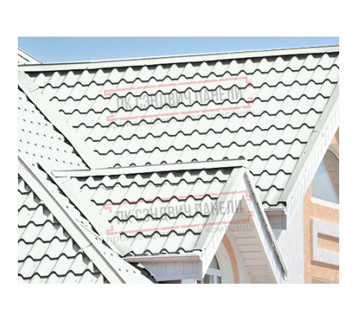 Планка конька плоского 120х120х2000 ПЭ-9010-0.45