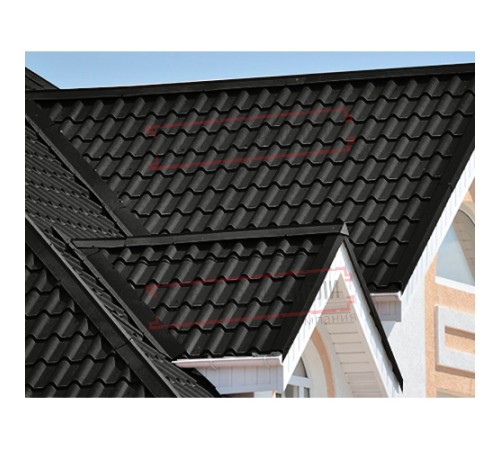 Планка конька плоского 120х120х2000 Viking E-9005-0.5