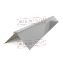 Планка конька плоского 190х190х2000 ПЭ-9006-0.45