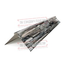 Планка конька плоского 120х120х2000 ECOSTEEL-БелыйКамень-0.5