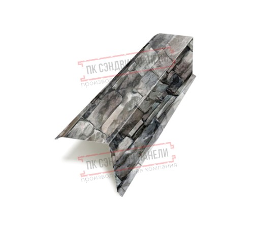 Планка торцевая 95х120х2000 ECOSTEEL-БелыйКамень-0.5