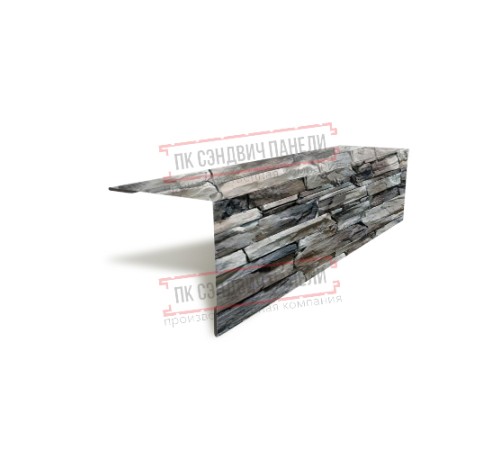 Планка угла наружного 115х115х2000 ECOSTEEL-БелыйКамень-0.5