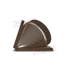 Заглушка конька круглого конусная ECOSTEEL-МореныйДуб-0.5