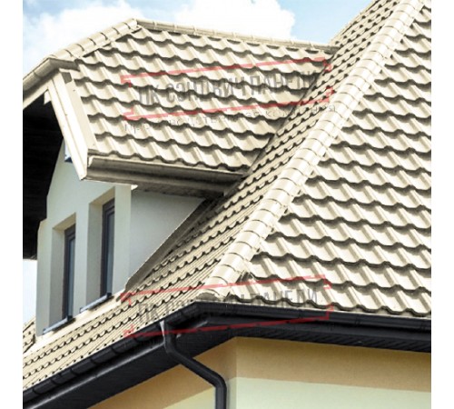 Заглушка конька круглого простая Norman ПЭ-1015-0.5