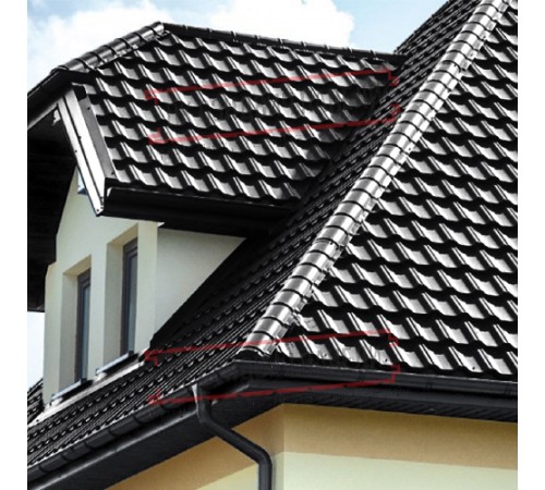 Заглушка конька круглого простая Viking E-9005-0.5