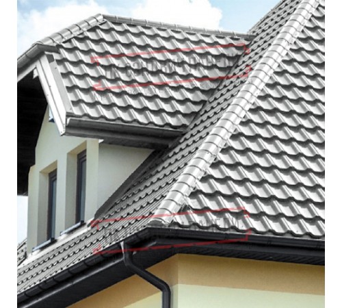 Заглушка конька круглого простая Norman ПЭ-9006-0.5