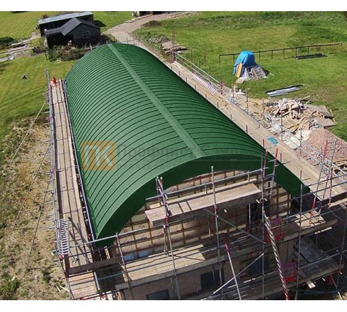 Продольно гнутый фальц профилированный 0,45 RAL 6002 Полиэстер