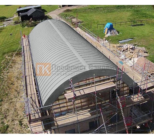 Продольно гнутый фальц профилированный 0,45 RAL 9006 Полиэстер