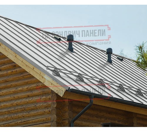 Фальц двойной стоячий Line 0,45 Полиэстер RAL9006 бело-алюминиевый с пленкой на замках