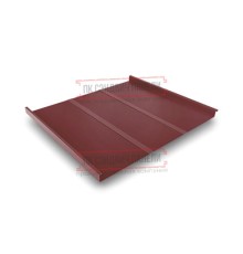 Фальц двойной стоячий Line 0,5 Velur RAL3009 оксидно-красный с пленкой на замках