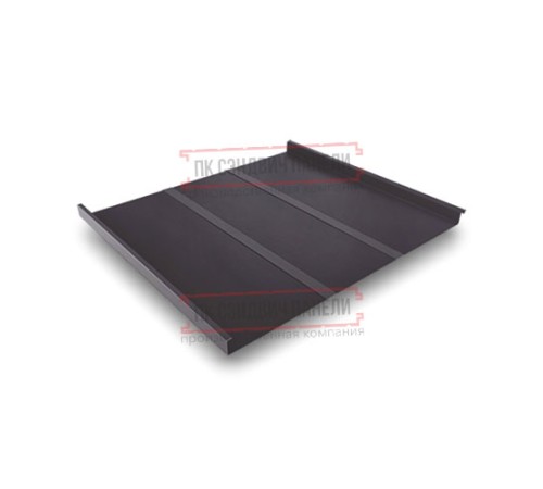 Фальц двойной стоячий Line 0,45 Drap RR32 темно-коричневый с пленкой на замках