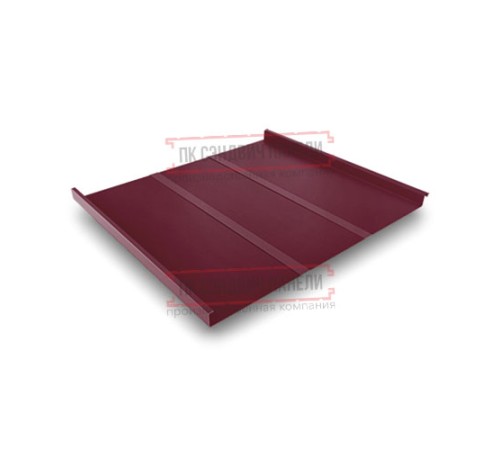 Фальц двойной стоячий Line 0,45 Drap RAL3005 красное вино с пленкой на замках