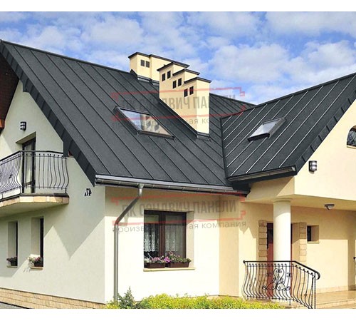 Фальц двойной стоячий 0,5 GreenCoat Pural BT,matt RR23 темно-серый