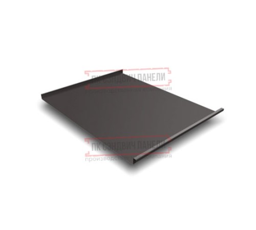 Фальц двойной стоячий 0,5 Rooftop Matte RR32 темно-коричневый с пленкой на замках