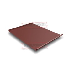 Фальц двойной стоячий 0,5 Velur RAL3009 оксидно-красный с пленкой на замках