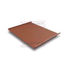 Фальц двойной стоячий 0,45 Полиэстер RAL8004 терракота с пленкой на замках