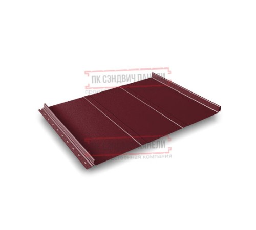 Кликфальц Line 0,5 Velur RAL3005 красное вино с пленкой на замках