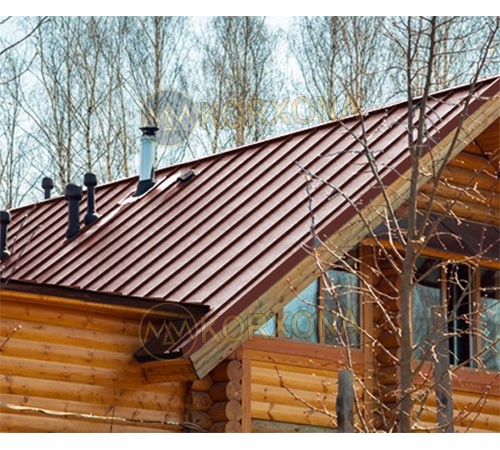 Кликфальц Line 0,45 Полиэстер RAL3009 оксидно-красный с пленкой на замках