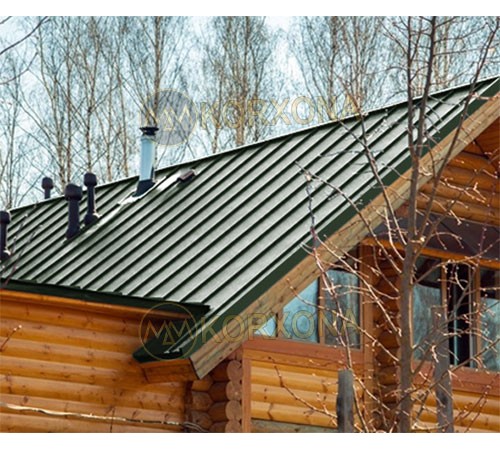 Кликфальц Line 0,5 Velur RAL6020 хромовая зелень с пленкой на замках